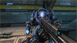 In game image of Halo Combat Evolved Anniversaire on the Microsoft Xbox 360.
