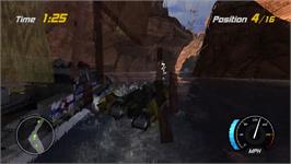 In game image of Hydro Thunder Hurricane on the Microsoft Xbox 360.