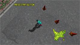 In game image of Jet Set Radio on the Microsoft Xbox 360.