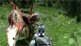 In game image of Jurassic - The Hunted on the Microsoft Xbox 360.