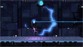 In game image of Ms. Splosion Man on the Microsoft Xbox 360.