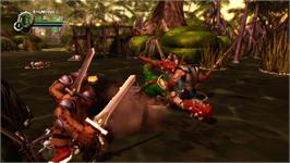 In game image of Orc Attack - Flatulent Rebellion on the Microsoft Xbox 360.