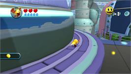 In game image of Pac-Man and the Ghostly Adventures on the Microsoft Xbox 360.