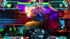 In game image of Persona 4 - Arena Ultimax on the Microsoft Xbox 360.