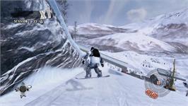 In game image of Shaun White Snowboarding on the Microsoft Xbox 360.