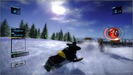 In game image of Ski-Doo Snowmobile Challenge on the Microsoft Xbox 360.