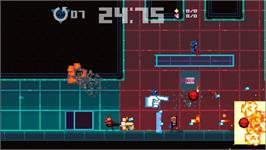 In game image of Super Time Force on the Microsoft Xbox 360.