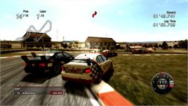 In game image of Superstars V8 Racing on the Microsoft Xbox 360.