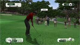 In game image of Tiger Woods Pga Tour 06 on the Microsoft Xbox 360.