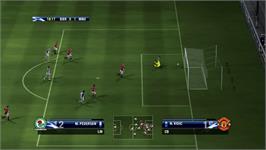 In game image of Uefa Champions League 2006-2007 on the Microsoft Xbox 360.