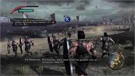 In game image of Warriors - Legends Of Troy on the Microsoft Xbox 360.