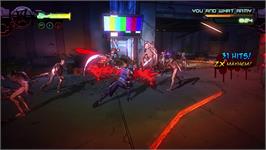 In game image of Yaiba - Ninja Gaiden Z on the Microsoft Xbox 360.
