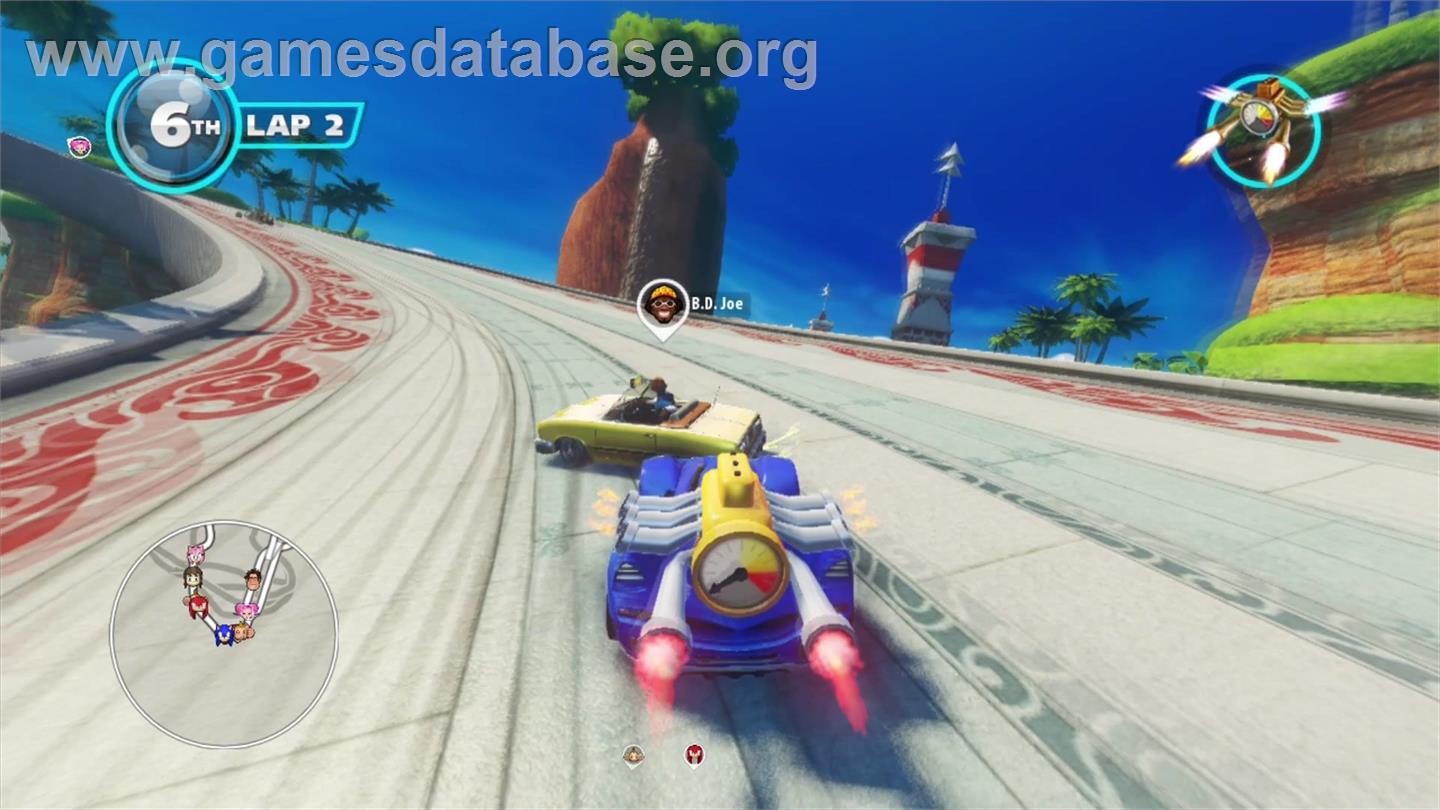 Sonic And All Stars Racing Transformed - Microsoft Xbox 360 - Artwork - In Game