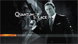 Title screen of 007 - Quantum Of Solace on the Microsoft Xbox 360.