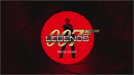 Title screen of 007 Legends on the Microsoft Xbox 360.