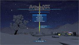 Title screen of A-train Hx on the Microsoft Xbox 360.