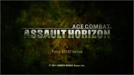 Title screen of Ace Combat - Assault Horizon on the Microsoft Xbox 360.