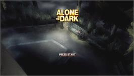 Title screen of Alone In The Dark on the Microsoft Xbox 360.