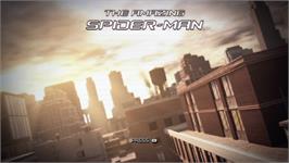 Title screen of Amazing Spider-man, The on the Microsoft Xbox 360.