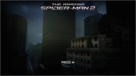 Title screen of Amazing Spider-man 2, The on the Microsoft Xbox 360.