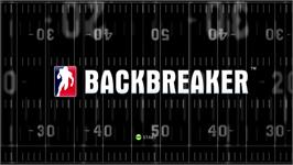 Title screen of Backbreaker on the Microsoft Xbox 360.