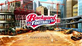 Title screen of Backyard Football '10 on the Microsoft Xbox 360.