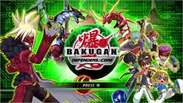 Title screen of Bakugan Battle Brawlers - Les Protecteurs De La Terre on the Microsoft Xbox 360.