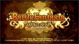 Title screen of Battle Fantasia on the Microsoft Xbox 360.