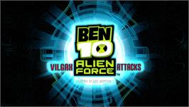 Title screen of Ben 10 - Alien Force - Vilgax Attacks on the Microsoft Xbox 360.