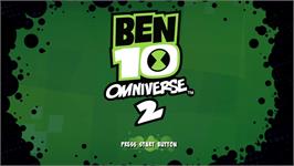 Title screen of Ben 10 Omniverse on the Microsoft Xbox 360.