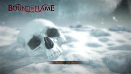 Title screen of Bound By Flame on the Microsoft Xbox 360.