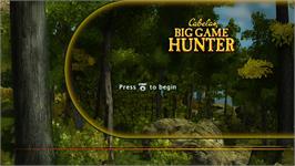 Title screen of Cabela's Big Game Hunter on the Microsoft Xbox 360.