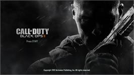 Title screen of Call Of Duty - Black Ops 2 on the Microsoft Xbox 360.