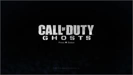 Title screen of Call Of Duty - Ghosts on the Microsoft Xbox 360.