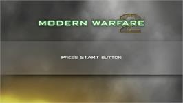 Title screen of Call Of Duty - Modern Warfare 2 on the Microsoft Xbox 360.