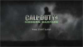 Title screen of Call Of Duty 4 - Modern Warfare on the Microsoft Xbox 360.