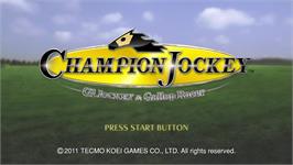 Title screen of Champion Jockey - G1 Jockey And Gallop Racer on the Microsoft Xbox 360.