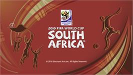 Title screen of Coupe Du Monde De La Fifa - Afrique Du Sud 2010 on the Microsoft Xbox 360.