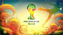 Title screen of Coupe Du Monde De La Fifa - Brésil 2014 on the Microsoft Xbox 360.