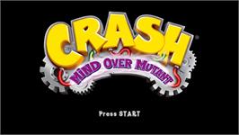 Title screen of Crash - Génération Mutant on the Microsoft Xbox 360.