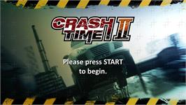 Title screen of Crash Time 2 on the Microsoft Xbox 360.
