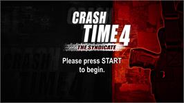 Title screen of Crash Time 4 - The Syndicate on the Microsoft Xbox 360.