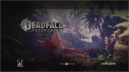 Title screen of Deadfall Adventures on the Microsoft Xbox 360.