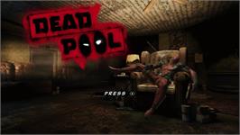 Title screen of Deadpool on the Microsoft Xbox 360.