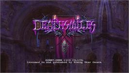 Title screen of Deathsmiles Deluxe Edition on the Microsoft Xbox 360.