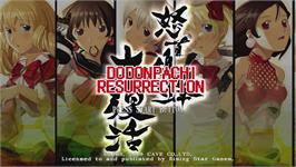 Title screen of Dodonpachi Resurrection on the Microsoft Xbox 360.