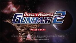 Title screen of Dynasty Warriors - Gundam 2 on the Microsoft Xbox 360.