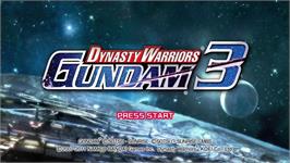Title screen of Dynasty Warriors - Gundam 3 on the Microsoft Xbox 360.