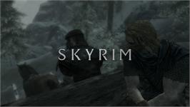 Title screen of Elder Scrolls 5 - Skyrim, The on the Microsoft Xbox 360.