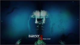 Title screen of Far Cry 3 on the Microsoft Xbox 360.